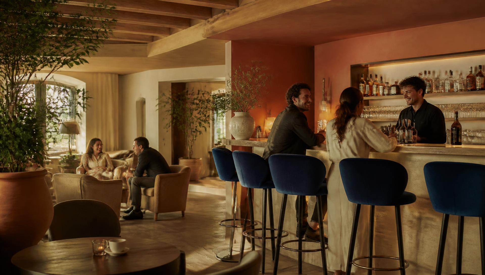 Guests at the My Motel lounge bar